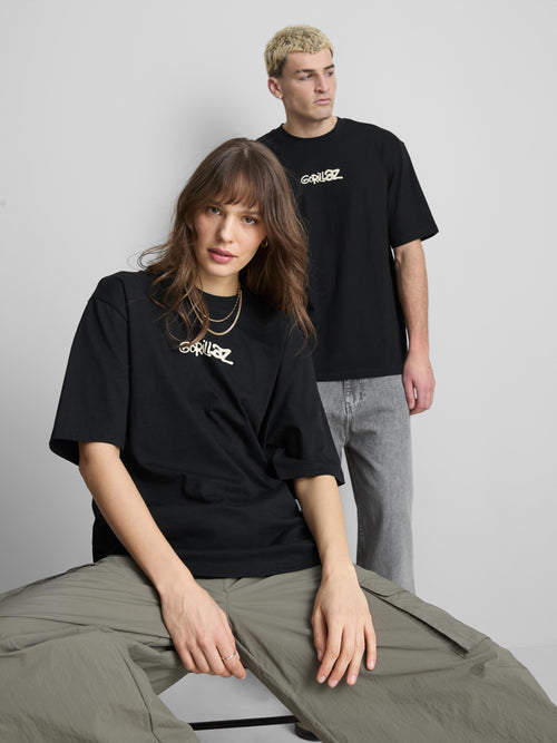 Gorillaz Band Logo Graphic Print Cotton T-Shirt