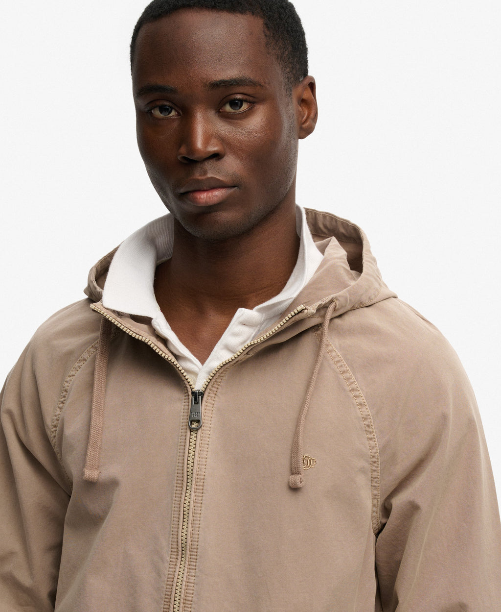 Hooded Washed Twill Jacket