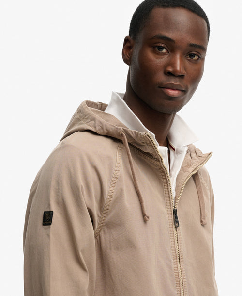 Hooded Washed Twill Jacket