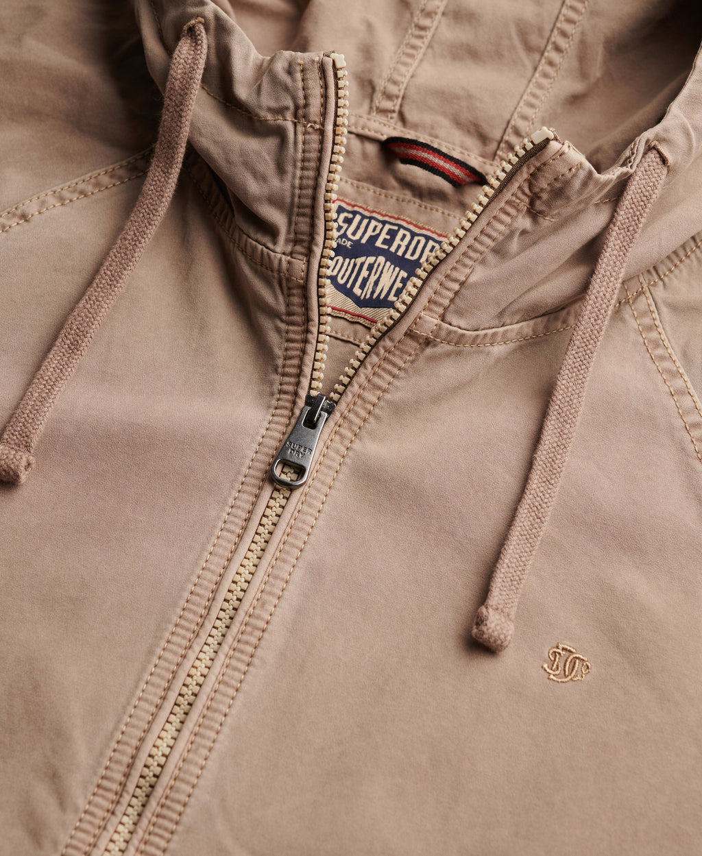 Hooded Washed Twill Jacket