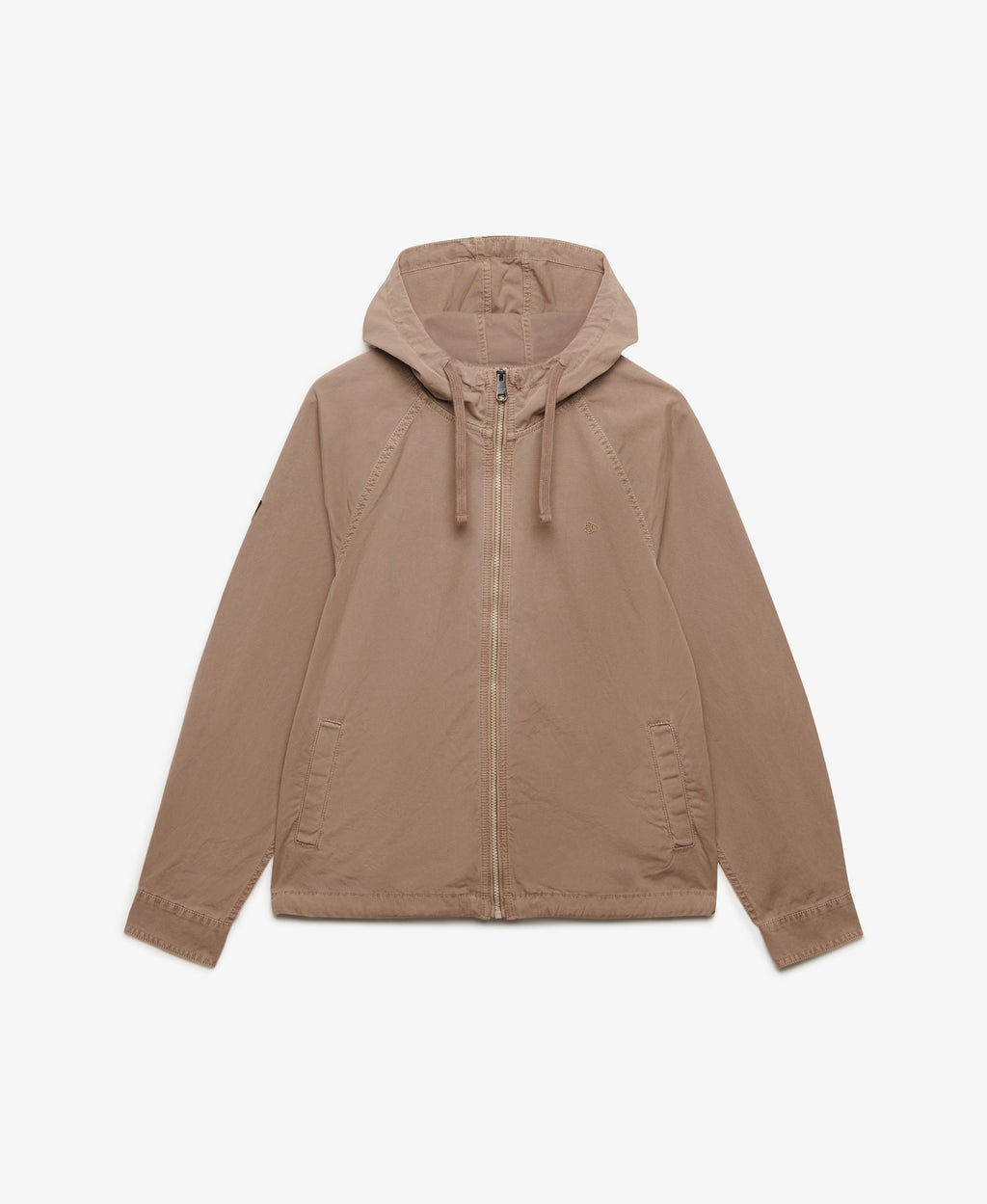 Hooded Washed Twill Jacket