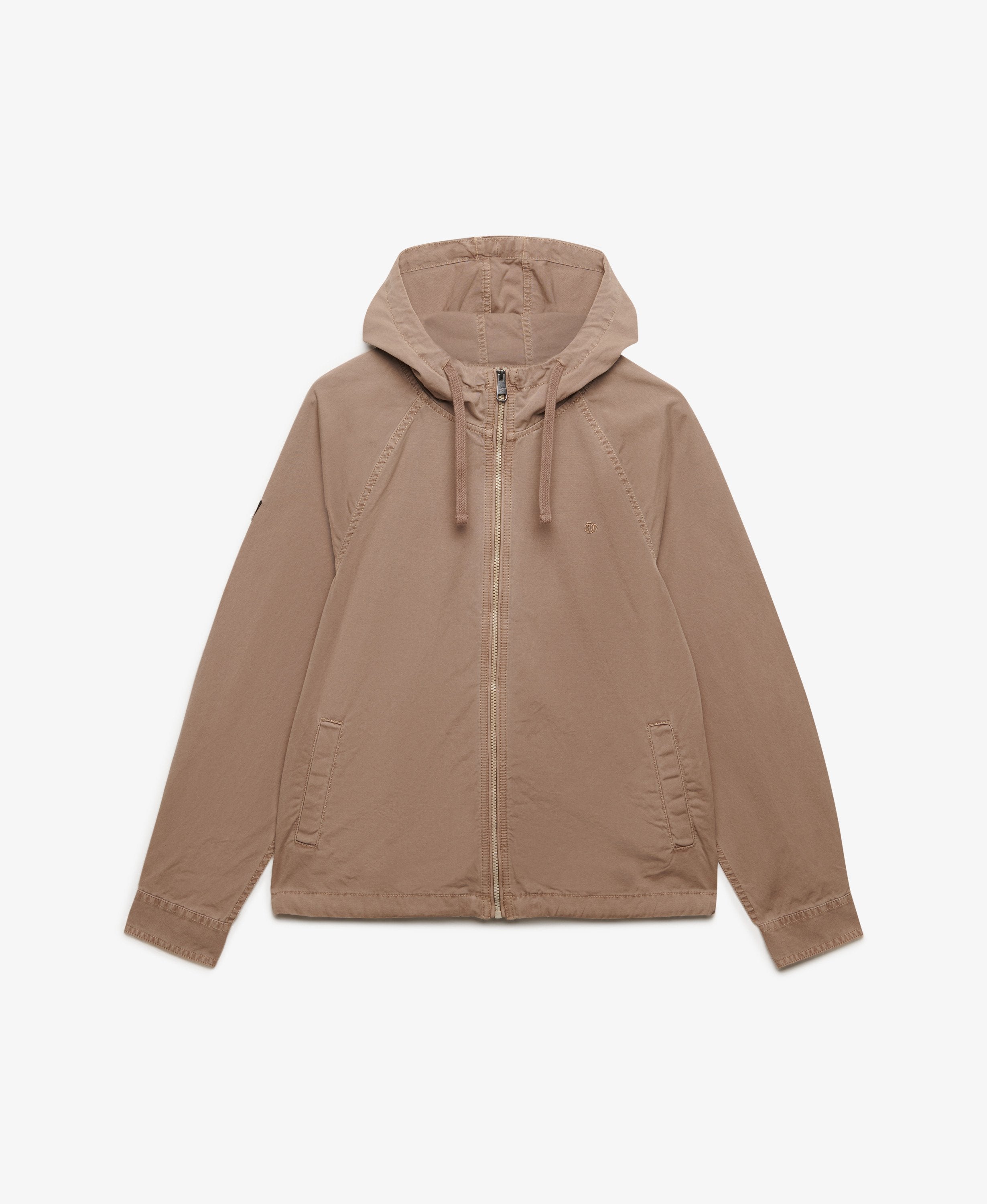 Hooded Washed Twill Jacket