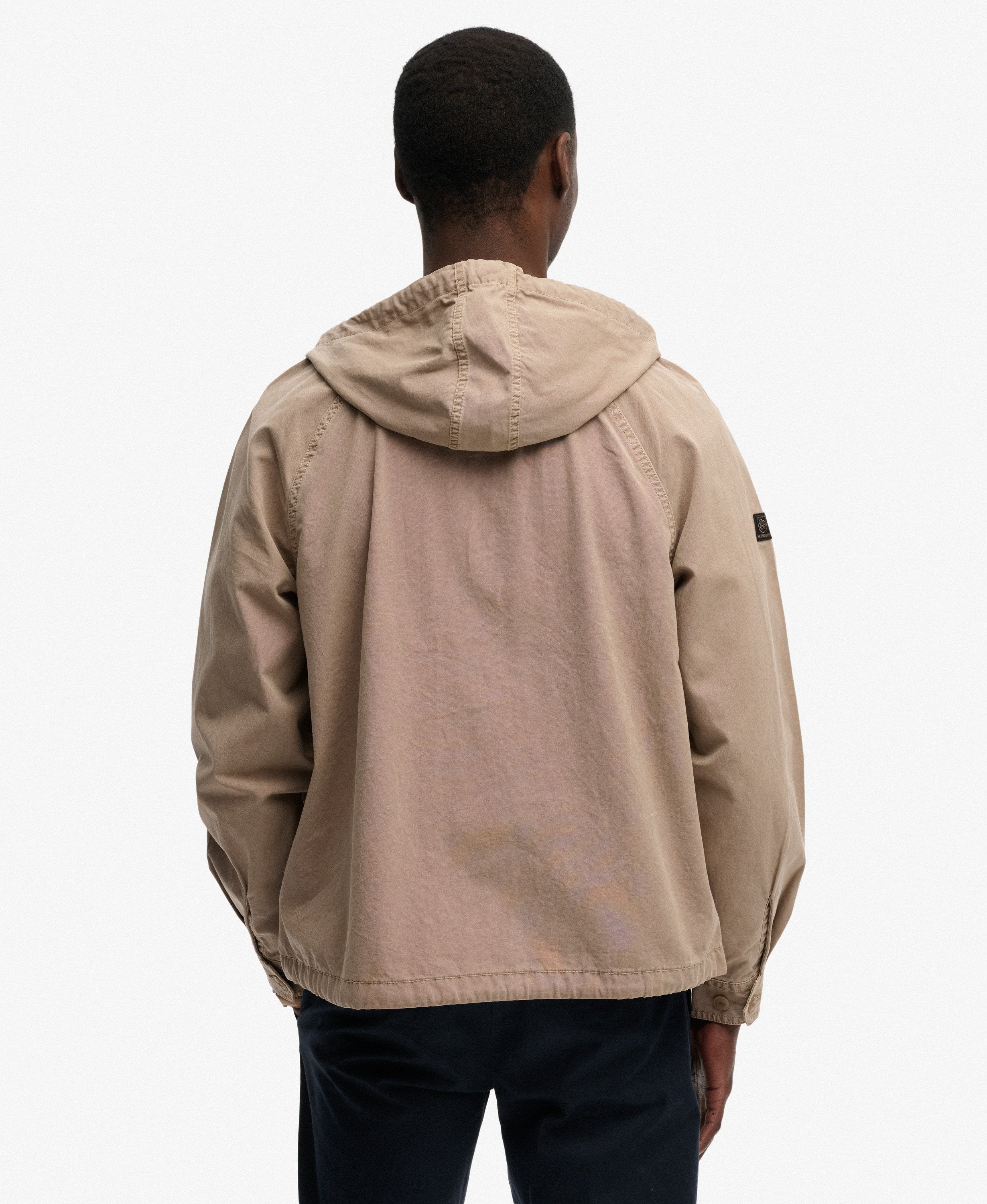 Hooded Washed Twill Jacket