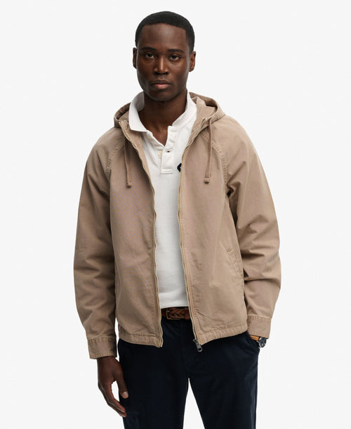 Hooded Washed Twill Jacket